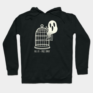 Free Spirit Funny Ghost by Tobe Fonseca Hoodie